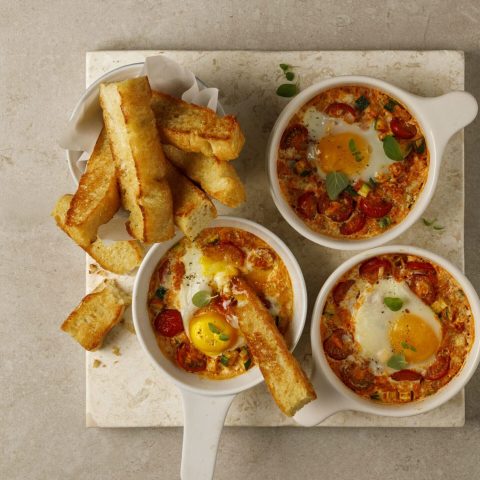 Oeufs en cocotte aux légumes rôtis (écono) TP2