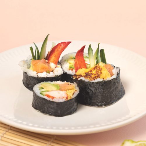 MS0102-Makis à l’omelette japonaise, homard et pavé de saumon