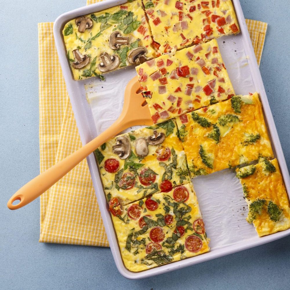 Omelette sur la plaque 4 saveurs