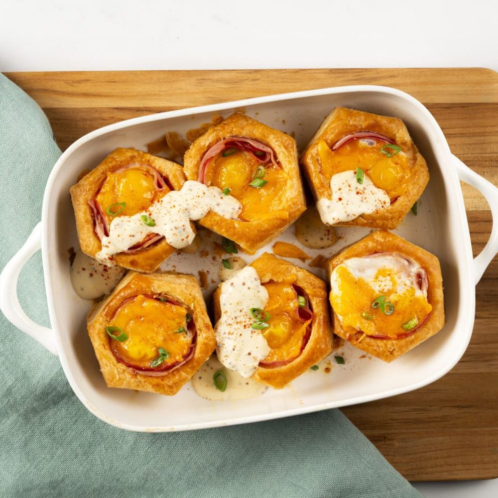 Vol-au-vent oeufs et jambon